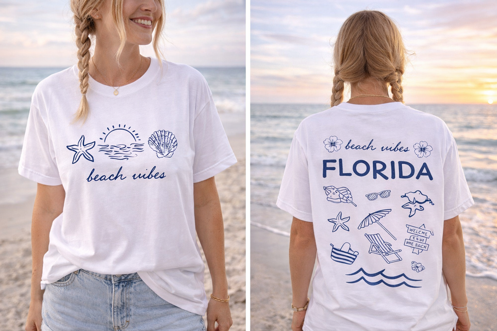 FLORIDA BEACH VIBES - COTTON TEE