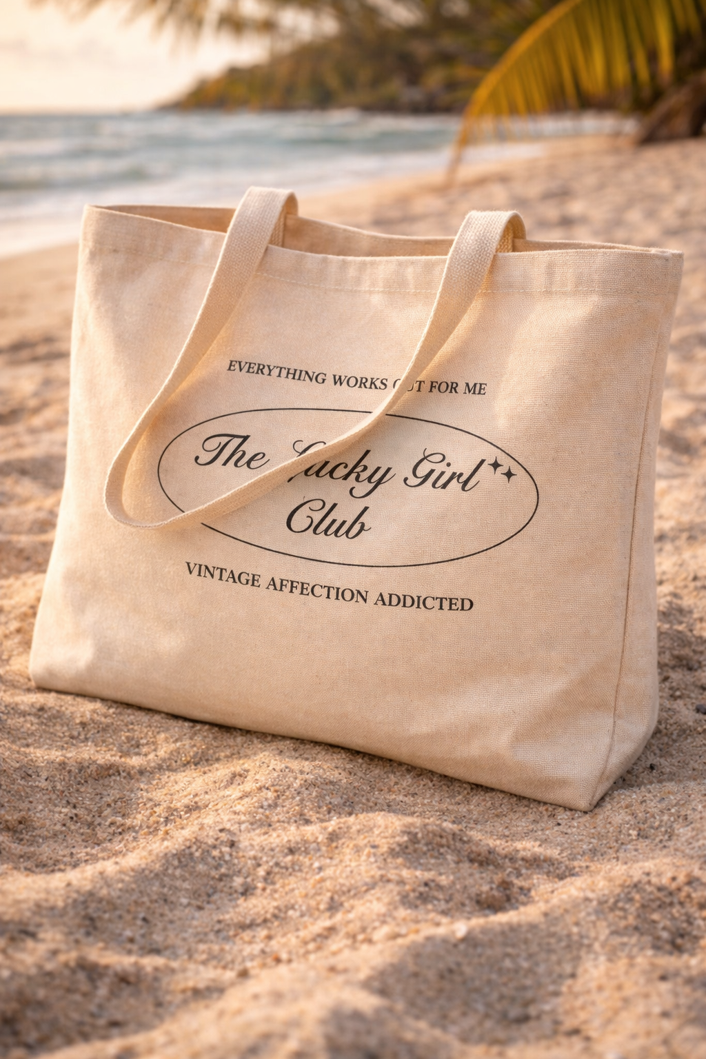 Lucky Girl Club Canvas Tote