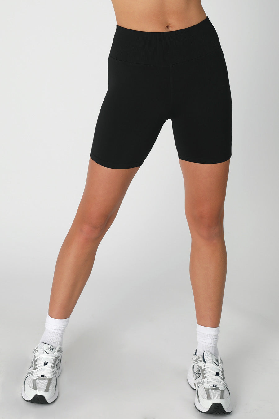 Black High-Waist Biker Shorts