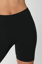 Black High-Waist Biker Shorts