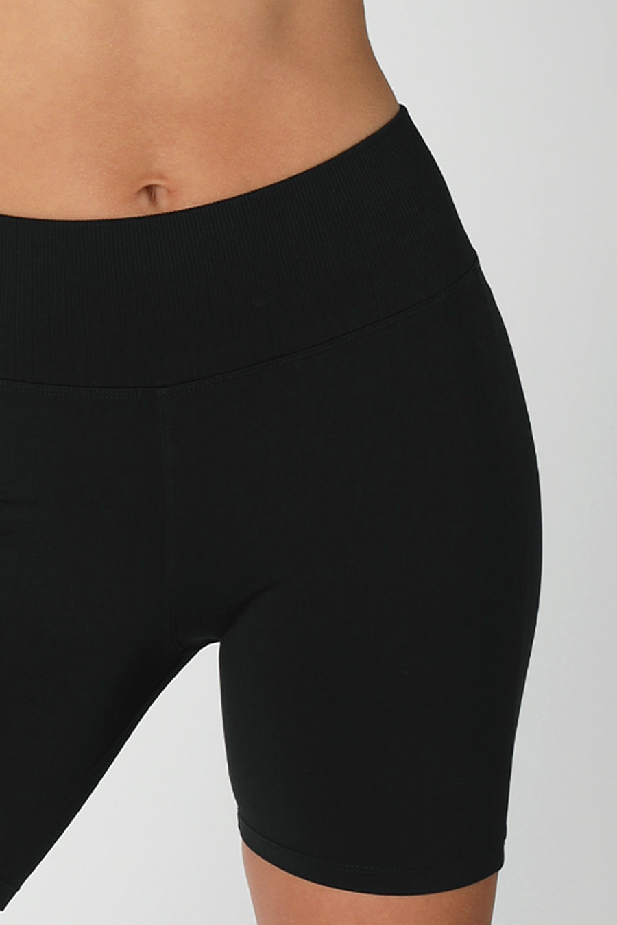 Black High-Waist Biker Shorts