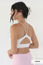 Textured Lace Triangle Cut-Out Bralette