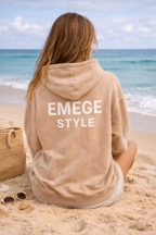 EMEGE STYLE Latte Beach Hoodie