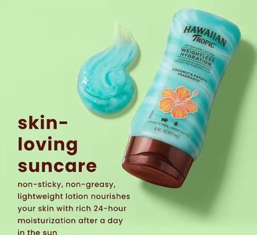 Pack of 2 Hawaiian Tropic After Sun Lotion Coconut & Papaya, 6.0 fl oz