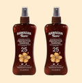 Pack of 2 Hawaiian Tropic Protective Tanning Oil Spray Sunscreen SPF 25, 8.0 fl oz