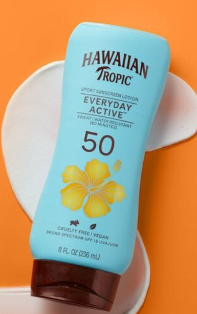 Hawaiian Tropic Island Sport Lotion Sunscreen, 8 OZ, SPF 50 pack of 2