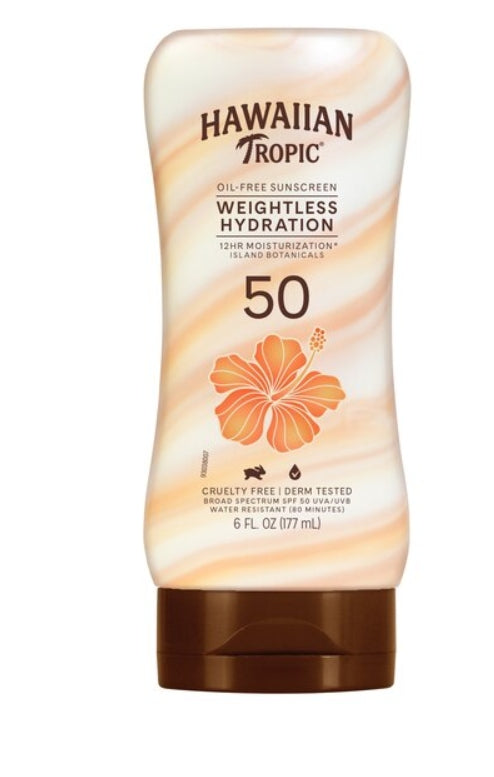 Hawaiian Tropic Sunscreen with Ultra Radiant Lotion SPF 50, 8 Oz Un, Pack Of 2