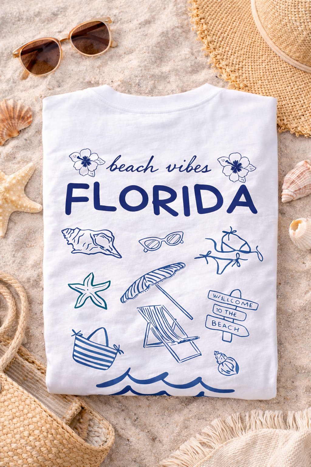 FLORIDA BEACH VIBES - COTTON TEE