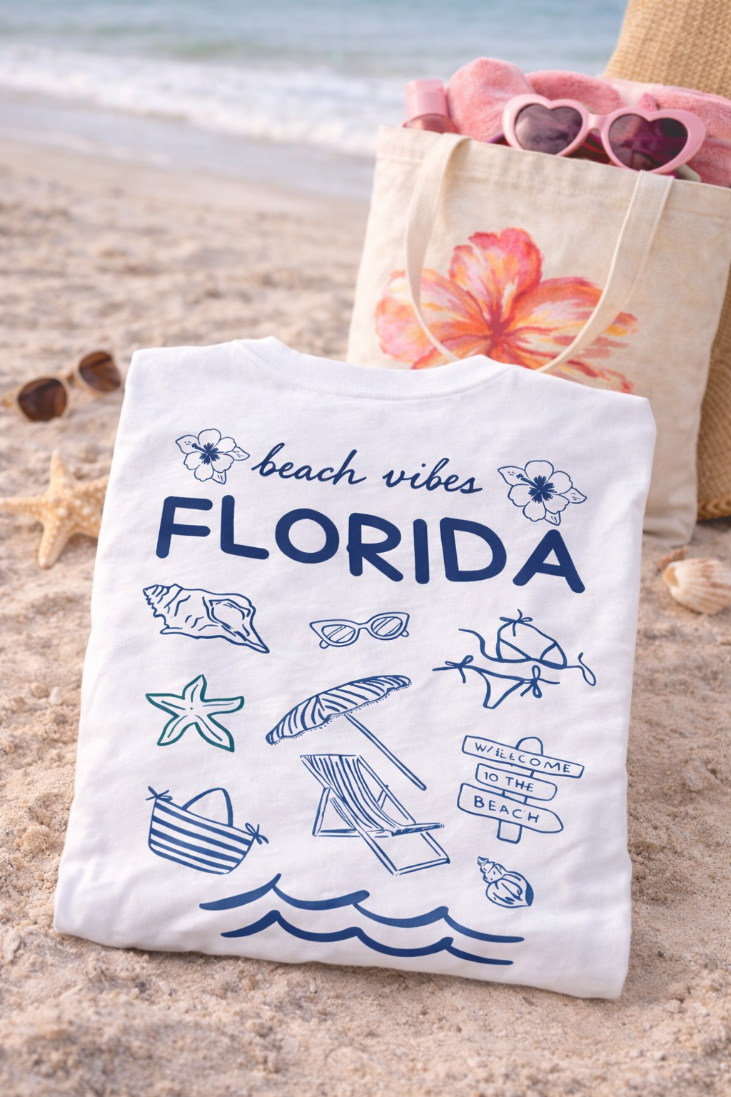 FLORIDA BEACH VIBES - COTTON TEE