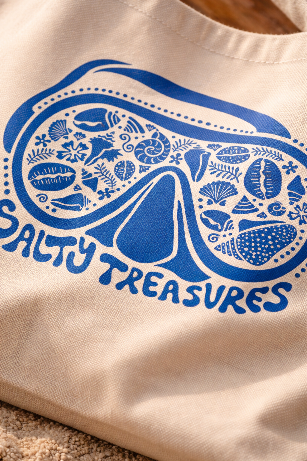 Salty Treasures Tote Bag – Coastal Summer Collection